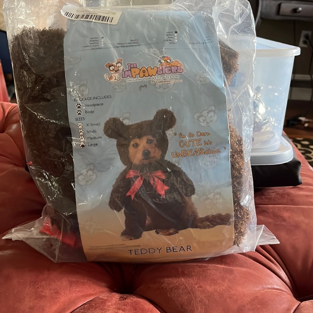 Bear costume for pet / dog size small or medium